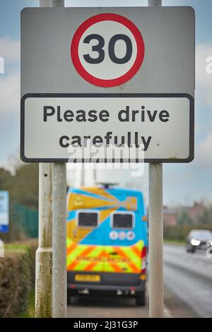 Piège à vitesse, partenariat pour la sécurité routière du Lancashire, Lancashire Constabulary. Banque D'Images