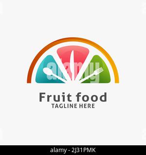 Logo orange fruit Food Illustration de Vecteur