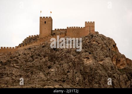 Château de SAX Espagne, région de Valence Banque D'Images