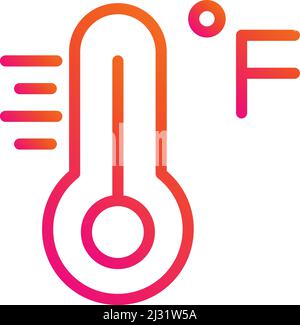 Illustration de la conception de l'icône du vecteur Fahrenheit Illustration de Vecteur