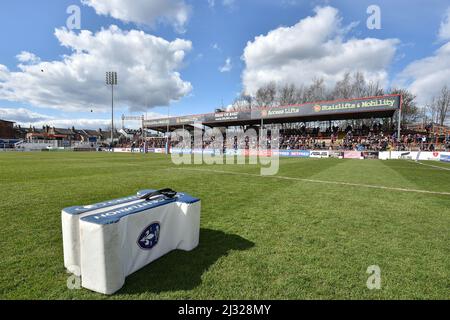 Wakefield, Angleterre - 3rd avril 2022 - vue générale. Rugby League Betfred Super League Round 7 Wakefield Trinity vs Salford Red Devils au stade de soutien de Bebe Well, Wakefield, Royaume-Uni Dean Williams Banque D'Images