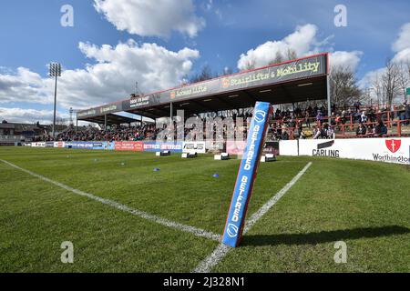 Wakefield, Angleterre - 3rd avril 2022 - vue générale. Rugby League Betfred Super League Round 7 Wakefield Trinity vs Salford Red Devils au stade de soutien de Bebe Well, Wakefield, Royaume-Uni Dean Williams Banque D'Images