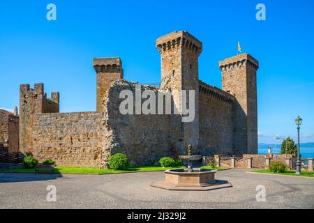 Rocca Monaldeschi della Cervara Castle, Bolsena, Lac Bolsena, province de Viterbo, Latium, Italie Banque D'Images