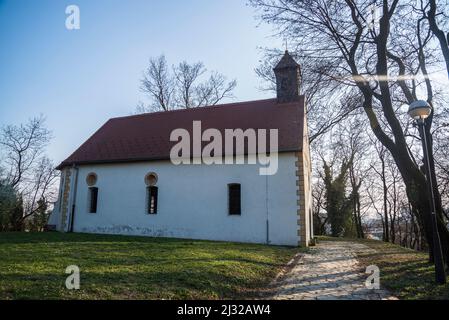 18th siècle Chapelle de St Rocco à Rokov perivoj, une partie d'élite de Zagreb où vivaient des artistes croates célèbres, Zagreb, Croatie Banque D'Images