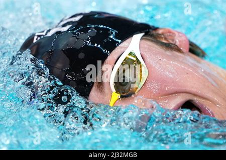 George Smith de Leamington en action pendant l'Open hommes 400m Freestyle Heats le premier jour des Championnats britanniques de natation 2022 au Ponds Forge International Swimming Centre, Sheffield. Date de la photo: Mardi 5 avril 2022. Banque D'Images