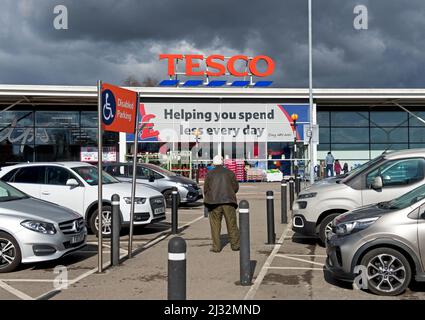 Succursale du supermarché Tesco à Market Weighton, East Yorkshire, Angleterre Banque D'Images