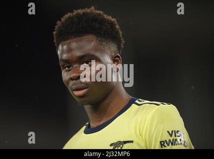 Londres, Royaume-Uni. 04th avril 2022. 04 avril 2022 - Crystal Palace v Arsenal - Premier League - Selhurst Park Bukayo Saka pendant le match au Selhurst Park. Crédit photo : crédit: Mark pain/Alamy Live News Banque D'Images