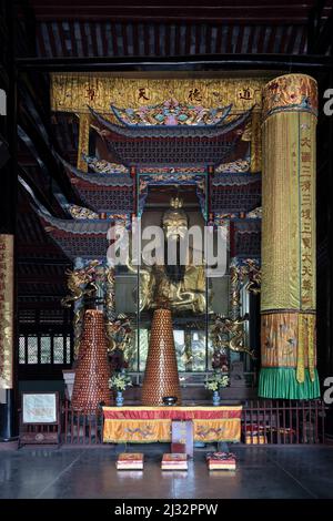 Temple au Palais de Qingyang (porte ouest), Chengdu, province du Sichuan, Chine, Asie Banque D'Images