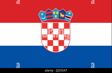 Illustration vectorielle du drapeau de la croatie Illustration de Vecteur