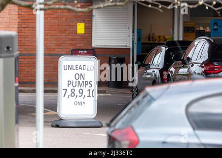 Pénuries de carburant. Photo de Shaun Fellows / Alamy Live News. Banque D'Images