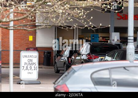 Pénuries de carburant. Photo de Shaun Fellows / Alamy Live News. Banque D'Images