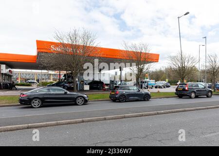 Pénuries de carburant. Photo de Shaun Fellows / Alamy Live News. Banque D'Images