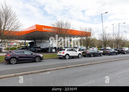 Pénuries de carburant. Photo de Shaun Fellows / Alamy Live News. Banque D'Images