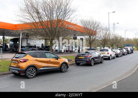 Pénuries de carburant. Photo de Shaun Fellows / Alamy Live News. Banque D'Images