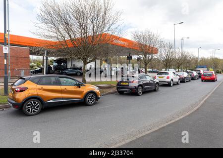 Pénuries de carburant. Photo de Shaun Fellows / Alamy Live News. Banque D'Images