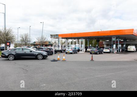 Pénuries de carburant. Photo de Shaun Fellows / Alamy Live News. Banque D'Images