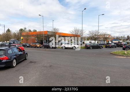 Pénuries de carburant. Photo de Shaun Fellows / Alamy Live News. Banque D'Images