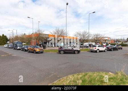 Pénuries de carburant. Photo de Shaun Fellows / Alamy Live News. Banque D'Images