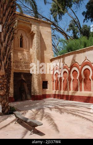 Détail de la maison dans la médina d'Agadir, qui recrée un village berbère traditionnel Banque D'Images