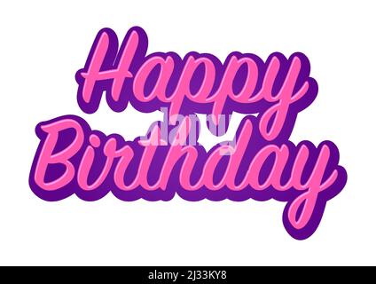 Happy Birthday Typographie, illustration vectorielle Illustration de Vecteur