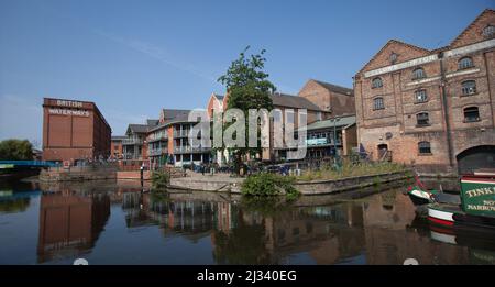 Vue sur le canal de Nottingham et de Beeston à Nottingham, au Royaume-Uni Banque D'Images