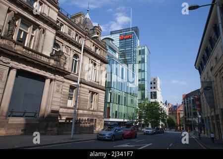 Vue sur Burton Street à Nottingham au Royaume-Uni Banque D'Images