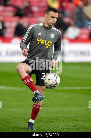 Sheffield, Angleterre, le 5th avril 2022. Filip Uremovic de Sheffield Utd lors du match de championnat Sky Bet à Bramall Lane, Sheffield. Le crédit photo devrait se lire: Andrew Yates / Sportimage Banque D'Images