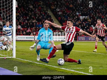 Sheffield, Angleterre, le 5th avril 2022. Filip Uremovic de Sheffield Utd lors du match de championnat Sky Bet à Bramall Lane, Sheffield. Le crédit photo devrait se lire: Andrew Yates / Sportimage Banque D'Images