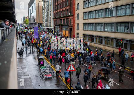Manifestations et activisme autour de la Conférence sur le climat de COP26 à Glasgow, novembre 2021 Banque D'Images