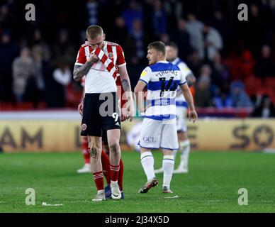 Sheffield, Angleterre, le 5th avril 2022. Oli McBurnie de Sheffield Utd lors du match de championnat Sky Bet à Bramall Lane, Sheffield. Le crédit photo devrait se lire: Richard Sellers / Sportimage Banque D'Images