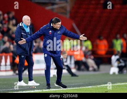 Sheffield, Angleterre, le 5th avril 2022. Paul Heckingbottom, directeur de Sheffield Utd lors du match de championnat Sky Bet à Bramall Lane, Sheffield. Le crédit photo devrait se lire: Richard Sellers / Sportimage Banque D'Images