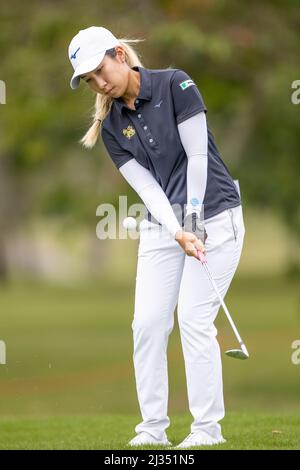 Pattaya Thaïlande - 5 avril : Nattagate Nimitpongkul de Thaïlande pendant la journée d'entraînement de la Trust Golf Asian Mixed Cup au Siam Country Club Waterside course le 5 avril 2022 à Pattaya, Thaïlande (photo d'Orange Pictures) Banque D'Images