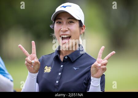 Pattaya Thaïlande - 5 avril : Nattagate Nimitpongkul de Thaïlande pendant la journée d'entraînement de la Trust Golf Asian Mixed Cup au Siam Country Club Waterside course le 5 avril 2022 à Pattaya, Thaïlande (photo d'Orange Pictures) Banque D'Images