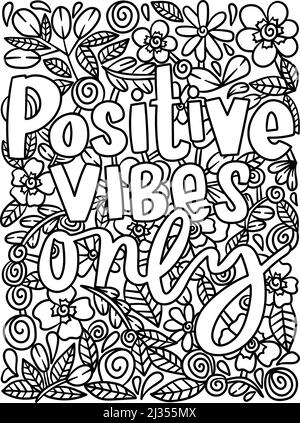 Couleurs de soumission motivationnelle positives Illustration de Vecteur