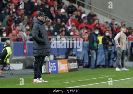 Lisbonne, Portugal. 05th avril 2022. Jürgen Klopp, responsable du FC Liverpool, lors du match de la finale de la Ligue des champions de l'UEFA entre SL Benfica et le FC Liverpool, le 04 avril 2022 à Lisbonne, Portugal. Valter Gouveia/SPP crédit: SPP Sport presse photo. /Alamy Live News Banque D'Images