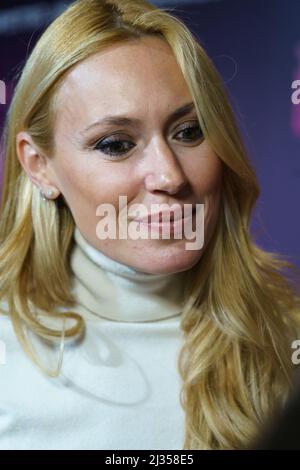 Madrid, Espagne. 05th avril 2022. Carolina Cerezuela vu pendant la séance photo pour la première du film "le jeu des clefs" (El juego de las llaves) au cinéma Capitol à Madrid. Crédit : SOPA Images Limited/Alamy Live News Banque D'Images