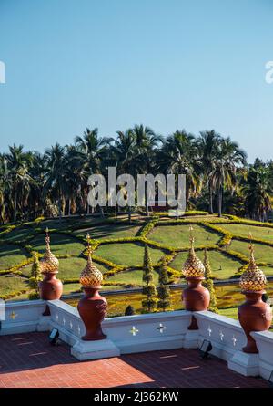 Royal Park Rajapruek, jardin botanique et pavillon à Chiang Mai, Thaïlande Banque D'Images