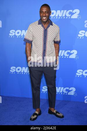 Los Angeles (États-Unis), le 05 avril 2022, Idris Elba arrive à la première «Sonic the Hedgehog 2» de Los Angeles au Village Theatre le 05 avril 2022 à Westwood, CA. © OConnor/AFF-USA.com Banque D'Images