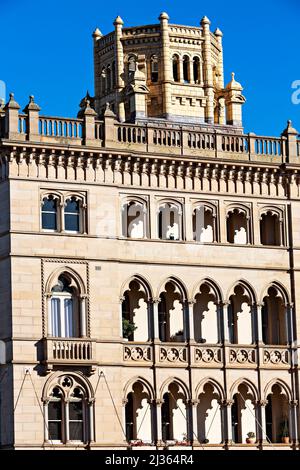 Ballarat Australie / le beau style gothique de Ballarat ancien bâtiment National Mutual. Banque D'Images