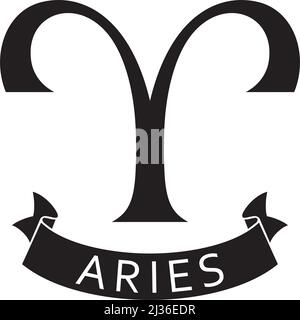 Signe Bélier (symbole horoscope, icône astrologie). Illustration vectorielle. Illustration de Vecteur
