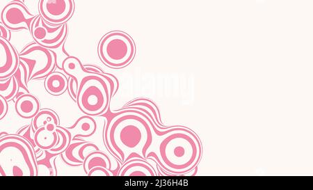 Métaboul de lollipop 3D liquide, avec structure organique. Arrière-plan abstrait vectoriel de bonbons. Formes roses fluides et amusantes. Illustration de Vecteur