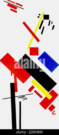 Kazimir Malevich - Maison en construction - 1915 Banque D'Images