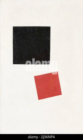 Kazimir Malevich - place Noire et place Rouge - 1915 Banque D'Images