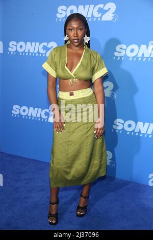 Los Angeles, Californie 5th avril 2022. ISAN Elba à Sonic The Hedgehog 2 première projection au Regency Village Theatre de Los Angeles, Californie, le 5 avril 2022. Crédit : Faye Sadou/Media Punch/Alay Live News Banque D'Images