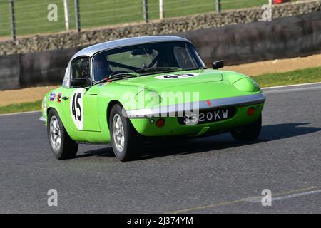 Barry Ashdown, Lotus Elan S1, 70 Road Sports Championship est une série de courses pour les voitures de sport de production légales sur route produites et enregistrées en 1970 Banque D'Images