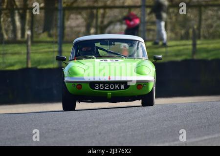 Barry Ashdown, Lotus Elan S1, 70 Road Sports Championship est une série de courses pour les voitures de sport de production légales sur route produites et enregistrées en 1970 Banque D'Images