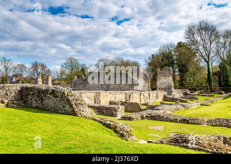 Ruines du monastère de Thetford datant du 12th siècle, Prieuré à Thetford, Norfolk, Royaume-Uni Banque D'Images