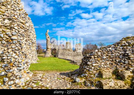 Ruines du monastère de Thetford datant du 12th siècle, Prieuré à Thetford, Norfolk, Royaume-Uni Banque D'Images