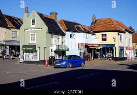 Le centre-ville de Holt, North Norfolk, Angleterre Banque D'Images