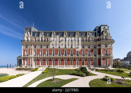 L'Hôtel du Palais (à l'origine la Villa Eugénie) de Biarritz (Pyrénées Atlantique - France). Banque D'Images